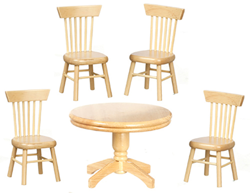 Kitchen Table and Chairs, Oak, 5 pc.